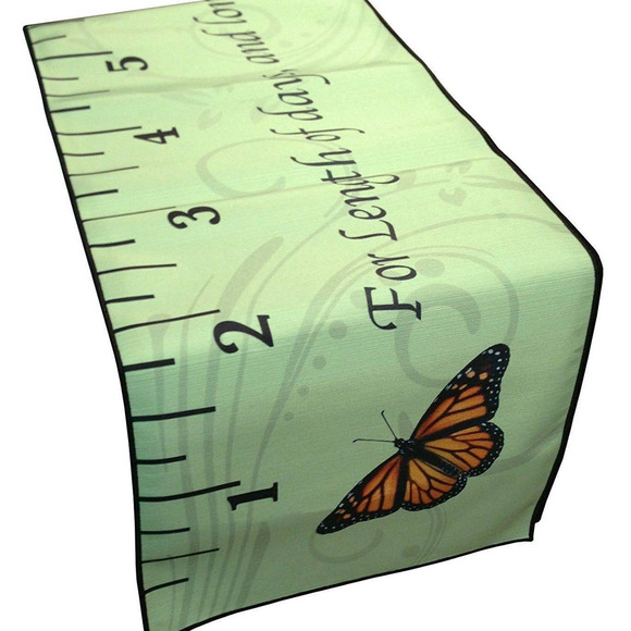 Inspirational He is the Ruler Table Runner Butterflies Indoor Outdoor Green NEW - Picture 3 of 3